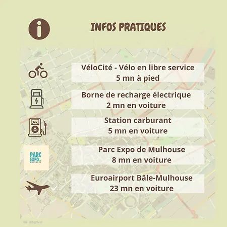 Appartamento Rb-0g - F3 Au Rdc équipé Pour 1 à 5 Pers Mulhouse